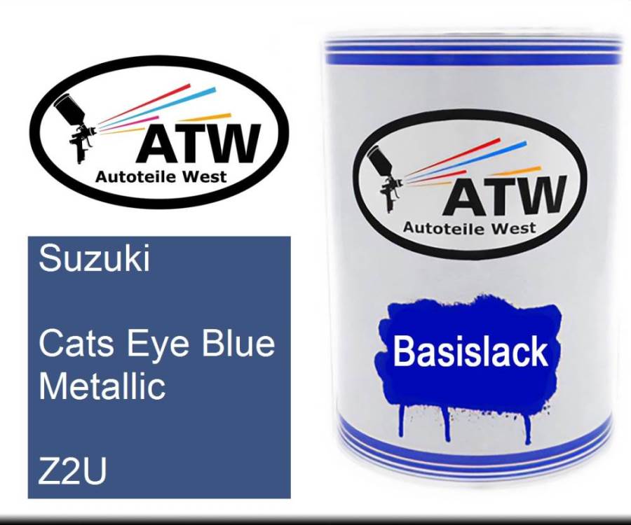 Suzuki, Cats Eye Blue Metallic, Z2U: 500ml Lackdose, von ATW Autoteile West.